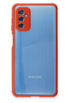 Samsung Galaxy M52 5G Kılıf Miami Şeffaf Silikon - Kırmızı