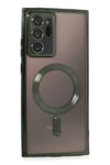 Samsung Galaxy Note 20 Ultra Kılıf Kross Magneticsafe Kapak - Koyu Yeşil