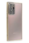Samsung Galaxy Note 20 Ultra Kılıf Lensli Silikon - Gold