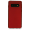 Samsung Galaxy S10 Plus Kılıf First Silikon - Bordo