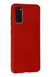 Samsung Galaxy S20 Kılıf Nano içi Kadife Silikon - Kırmızı