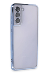 Samsung Galaxy S21 FE Kılıf Lensli Silikon - Açık Mavi