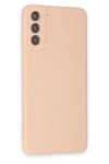 Samsung Galaxy S21 Plus Kılıf Nano içi Kadife Silikon - Pudra