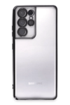 Samsung Galaxy S21 Ultra Kılıf Lensli Silikon - Siyah
