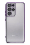 Samsung Galaxy S21 Ultra Kılıf Lensli Silikon - Mor