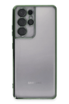 Samsung Galaxy S21 Ultra Kılıf Lensli Silikon - Yeşil