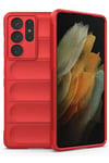 Samsung Galaxy S21 Ultra Kılıf Optimum Silikon - Kırmızı