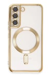 Samsung Galaxy S22 Kılıf Kross Magneticsafe Kapak - Gold