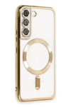 Samsung Galaxy S22 Kılıf Kross Magneticsafe Kapak - Gold