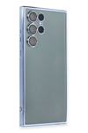 Samsung Galaxy S22 Ultra Kılıf Lensli Silikon - Açık Mavi