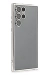 Samsung Galaxy S22 Ultra Kılıf Lensli Silikon - Gümüş