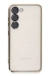 Samsung Galaxy S23 Kılıf Lensli Silikon - Gold