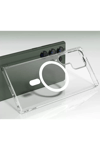 Samsung Galaxy S23 Ultra Kılıf Magneticsafe Şeffaf Silikon - Şeffaf