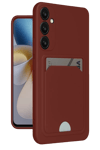 Samsung Galaxy S24 FE Kılıf Kelvin Kartvizitli Silikon - Bordo