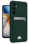 Samsung Galaxy S24 Plus Kelvin Kartvizitli Silikon - Koyu Yeşil