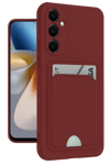 Samsung Galaxy S24 Plus Kelvin Kartvizitli Silikon - Bordo