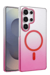 Samsung Galaxy S24 Ultra Glossy Magsafe Kapak - Pembe