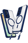 Samsung Galaxy S25 Plus Kılıf Enka Magsafe Silikon Kılıf - Lacivert
