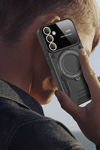 Samsung Galaxy S25 Plus Kılıf Joy Lens Standlı Kapak - Mor