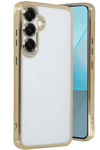 Samsung Galaxy S25 Plus Kılıf Lensli Silikon - Gold
