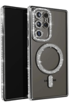Samsung Galaxy S25 Ultra Kılıf Joke Simli Magneticsafe Kılıf - Siyah