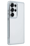Samsung Galaxy S25 Ultra Kılıf Lensli Silikon - Gümüş