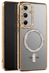 Samsung Galaxy S26 Joke Simli Magneticsafe Kılıf - Gold