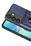 Samsung Galaxy S26 Plus Pars Lens Yüzüklü Silikon - Lacivert