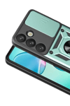 Samsung Galaxy S26 Plus Pars Lens Yüzüklü Silikon - Yeşil