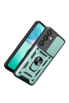 Samsung Galaxy S26 Plus Pars Lens Yüzüklü Silikon - Yeşil