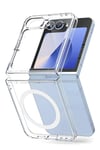 Samsung Galaxy Z Flip 6 Kılıf Magneticsafe Şeffaf Silikon - Şeffaf