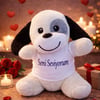Seni Seviyorum Tişörtlü Sevimli Benekli Peluş Köpek