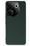 Tecno Camon 20 Pro 5G Kılıf First Silikon - Koyu Yeşil