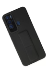Tecno Pova Neo Kılıf Mega Standlı Silikon - Siyah