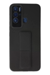 Tecno Pova Neo Kılıf Mega Standlı Silikon - Siyah