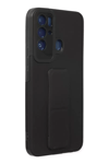 Tecno Pova Neo Kılıf Mega Standlı Silikon - Siyah