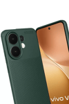 Vivo V60 5G Auto Focus Karbon Kapak - Koyu Yeşil