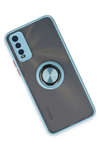 Vivo Y11S Kılıf Montreal Yüzüklü Silikon Kapak - Buz Mavi