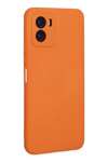 Vivo Y15S Kılıf Nano içi Kadife Silikon - Turuncu