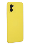 Vivo Y15S Kılıf Nano içi Kadife Silikon - Sarı