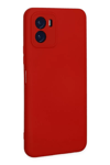 Vivo Y15S Kılıf Nano içi Kadife Silikon - Kırmızı
