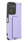 Vivo Y16 Kılıf Mega Standlı Silikon - Lila