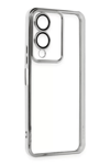 Vivo Y17S Kılıf Lensli Silikon - Gümüş