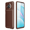 Xiaomi Mi 10T Lite Kılıf Auto Focus Karbon Kapak - Kahverengi
