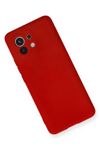 Xiaomi Mi 11 Kılıf Nano içi Kadife Silikon - Kırmızı