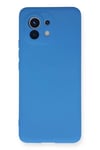 Xiaomi Mi 11 Kılıf Nano içi Kadife Silikon - Mavi