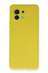 Xiaomi Mi 11 Kılıf Nano içi Kadife Silikon - Sarı
