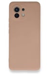 Xiaomi Mi 11 Kılıf Nano içi Kadife Silikon - Pudra