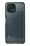 Xiaomi Mİ 11 Lite Kılıf Miami Şeffaf Silikon - Koyu Yeşil