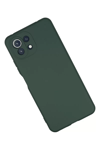 Xiaomi Mİ 11 Lite Kılıf Nano içi Kadife Silikon - Koyu Yeşil